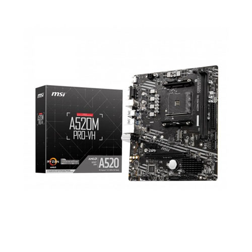 MSI A520M PRO-VH AMD AM4 Micro-ATX Motherboard