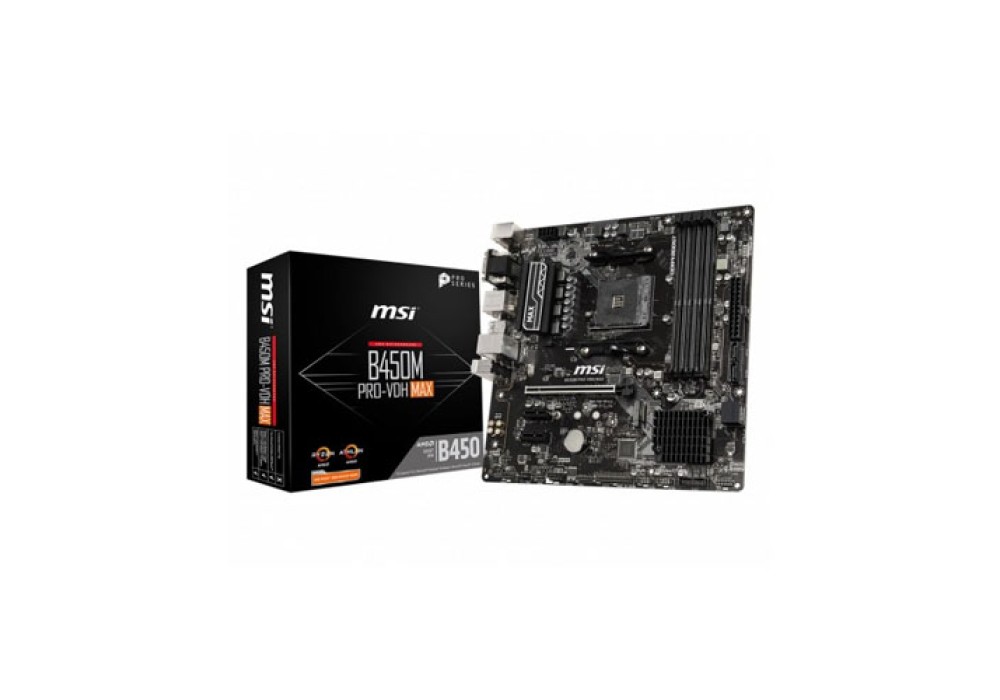 MSI B450M PRO-VDH MAX AMD AM4 Gaming Motherboard