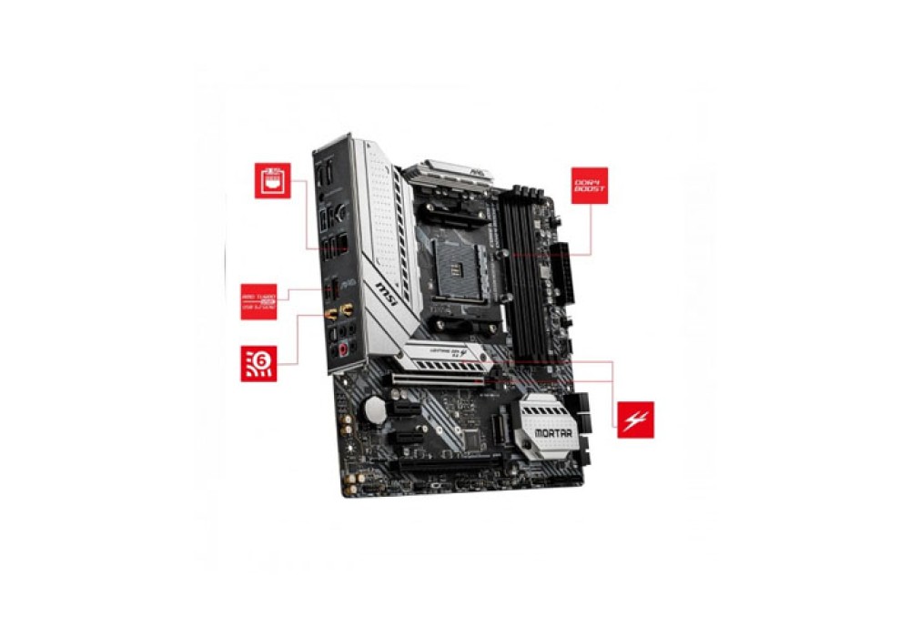 MSI MAG B550M Mortar Wi-Fi AM4 AMD Micro-ATX Motherboard