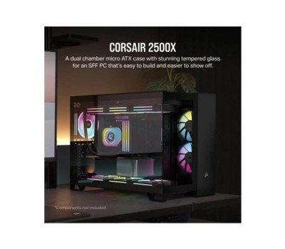 CORSAIR 2500X Mid-Tower Dual Chamber PC Case - Black