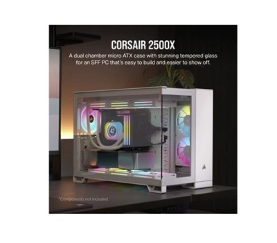 CORSAIR 2500X Mid-Tower Dual Chamber PC Case - White