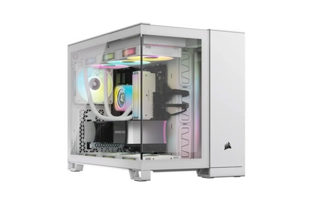 CORSAIR 2500X Mid-Tower Dual Chamber PC Case - White