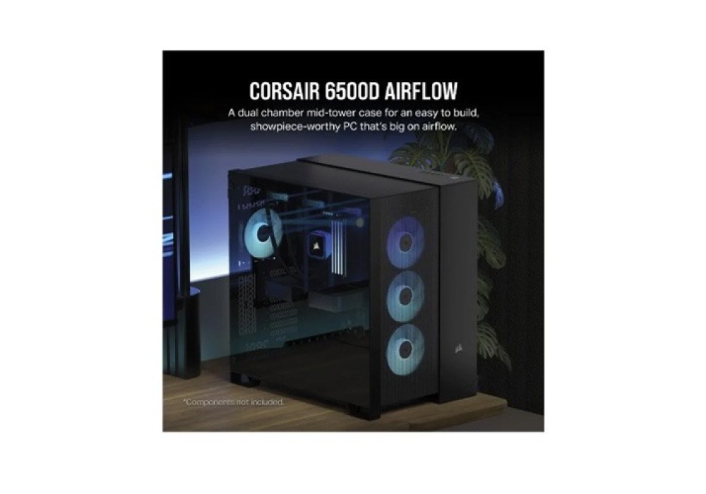 CORSAIR 6500D AIRFLOW Mid-Tower Dual Chamber PC Case - Black