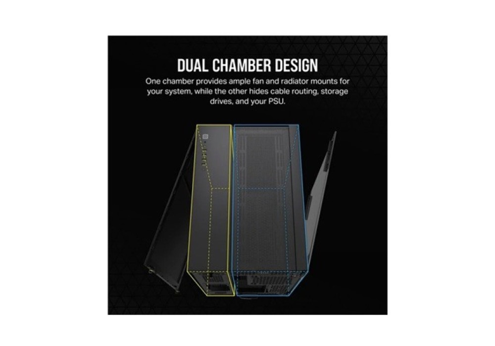 CORSAIR 6500D AIRFLOW Mid-Tower Dual Chamber PC Case - Black