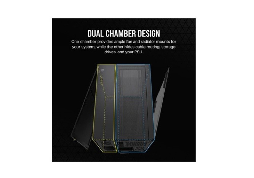 CORSAIR 6500X Mid-Tower Dual Chamber Black PC Case