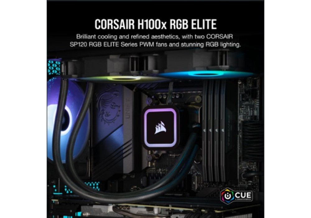 Corsair iCUE H100x RGB ELITE Liquid CPU Cooler