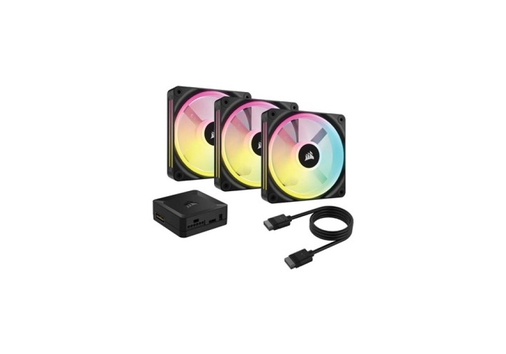 Corsair iCUE LINK QX120 RGB 120mm Black Case Fan with iCUE Link System Hub