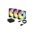Corsair iCUE LINK QX120 RGB 120mm Black Case Fan with iCUE Link System Hub