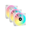 Corsair iCUE LINK QX120 RGB 120mm PWM PC Fans Starter Kit with iCUE LINK System Hub White