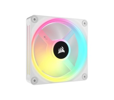 Corsair iCUE LINK QX120 RGB 120mm PWM PC Fans Starter Kit with iCUE LINK System Hub White