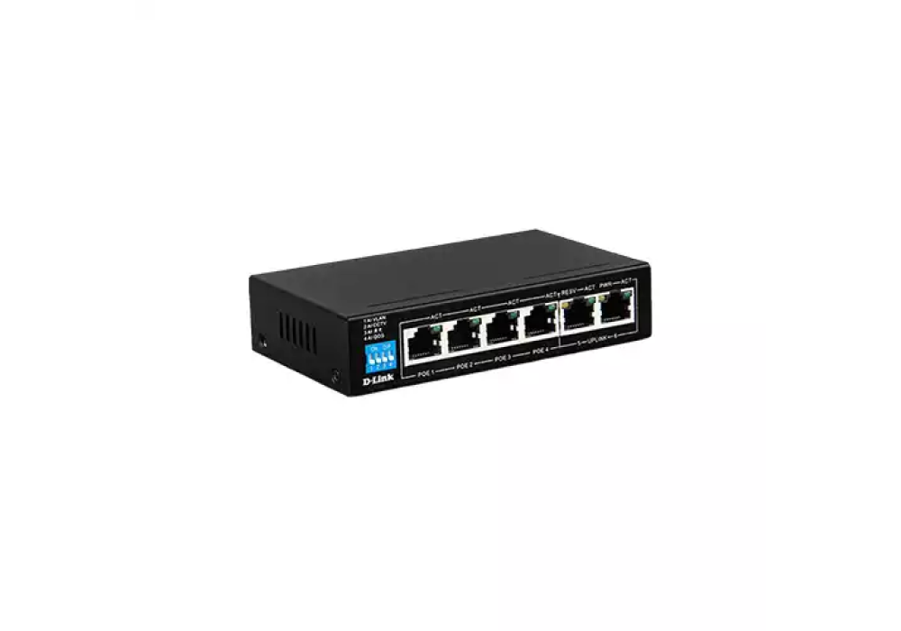 D-LINK DES-F1006P-E 6 PORT UNMANAGED POE SWITCH
