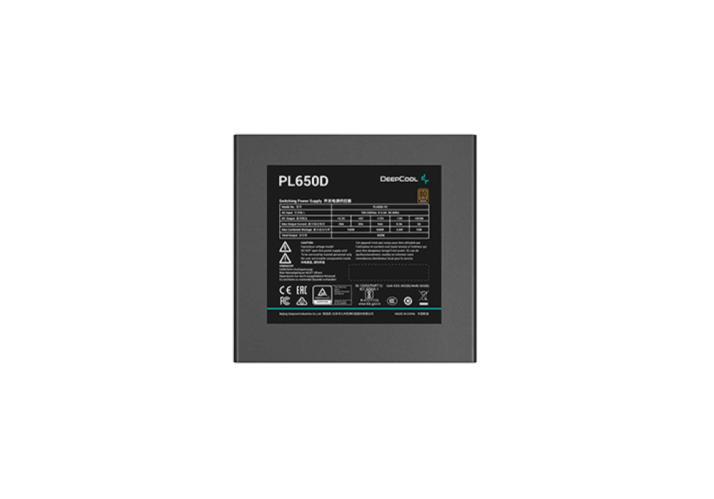 Deepcool PL650D ATX3.0 650W Non Modular 80 Plus Bronze Certified Power Supply