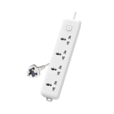 Deli CT703ES 3 Pin 4 Port 3 Meter Power Strip With Surge Protection