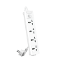 Deli ET403 Universal Hole Extension Cord 2 Pin 4 Port 3 Meter Power Strip