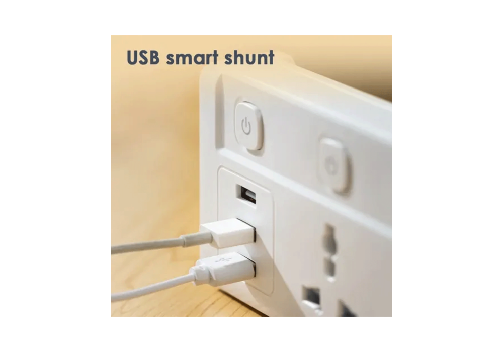 Deli ET411 2 Pin 4 Port 2 Meter Power Strip