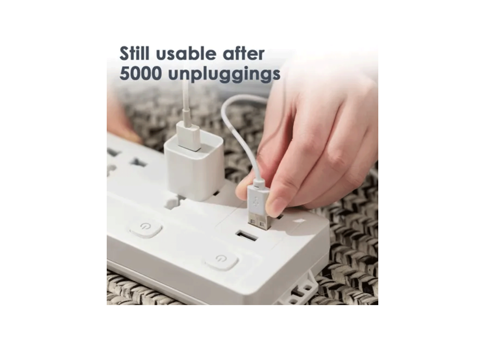 Deli ET411 2 Pin 4 Port 2 Meter Power Strip