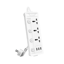 Deli ET410 2 Pin 3 Port 2 Meter Power Strip