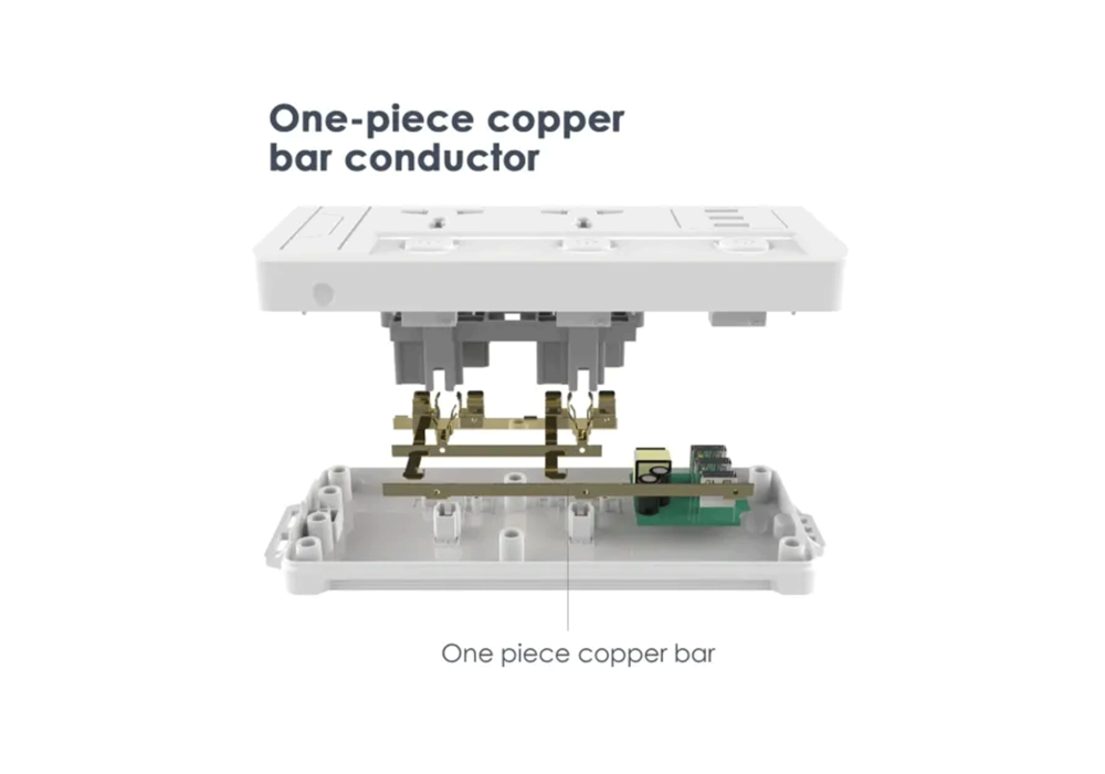 Deli ET411 2 Pin 4 Port 2 Meter Power Strip