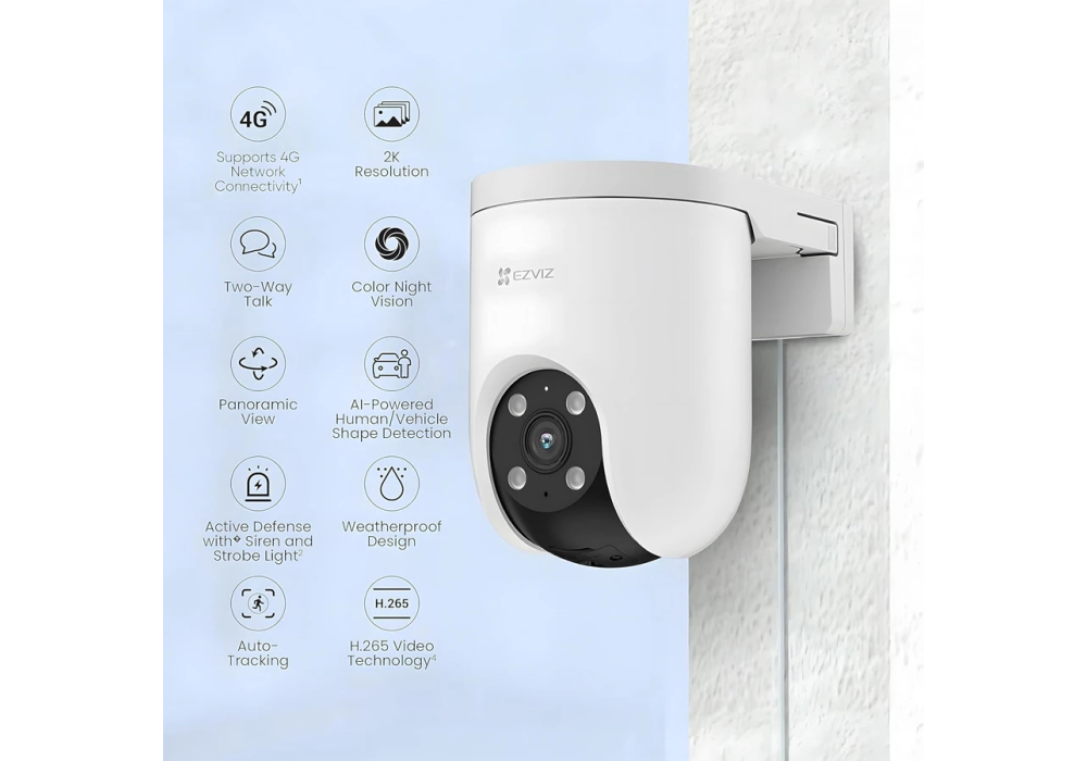 EZVIZ H8C 4G 3MP Pan & Tilt Smart Home Security Camera