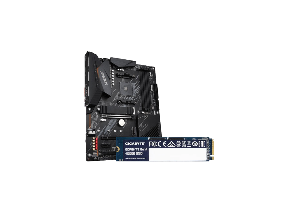 GIGABYTE B550 AORUS ELITE V2 Motherboard and Gigabyte Gen4 4000E 500GB M.2 NVMe SSD Combo