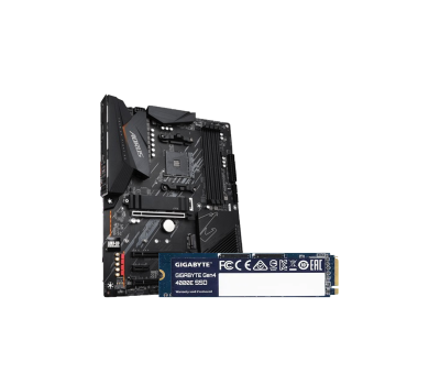 GIGABYTE B550 AORUS ELITE V2 Motherboard and Gigabyte Gen4 4000E 500GB M.2 NVMe SSD Combo
