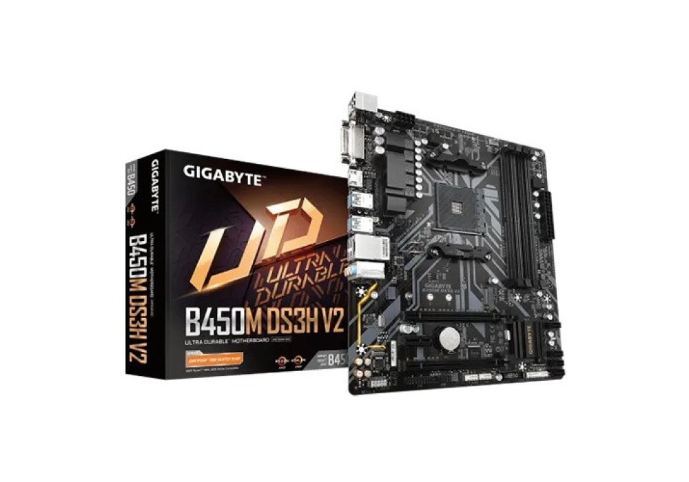 Gigabyte B450M DS3H V2 AMD AM4 Micro ATX Motherboard