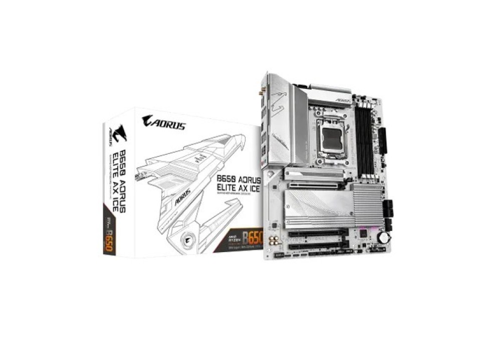 Gigabyte B650 Aorus Elite AX Ice AM5 AMD ATX Motherboard