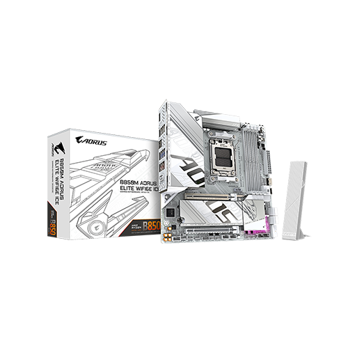 Gigabyte B850M Aorus Elite WF6E ICE Micro ATX AMD Motherboard