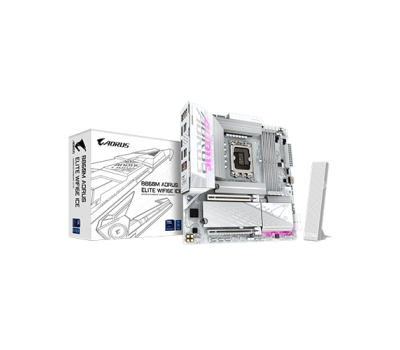 GIGABYTE B860M AORUS ELITE WIFI6E ICE LGA1851 Micro ATX Motherboard