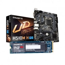 GIGABYTE H510M H Intel 10th and 11th Gen Micro ATX Motherboard and Gigabyte 256GB NVMe M.2 SSD Combo