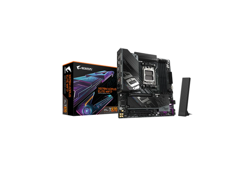 Gigabyte X870M AORUS ELITE (Wi-Fi 7) DDR5 AMD AM5 Socket Gaming Motherboard