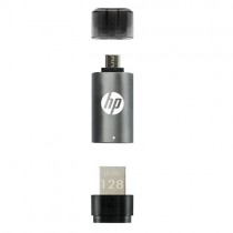 HP x5600B 128GB OTG USB Type B 3.2 Pen Drive Grey and Black