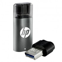 HP x5600B 128GB OTG USB Type B 3.2 Pen Drive Grey and Black