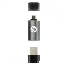 HP x5600B 32GB OTG Type B 3.2 USB Pen Drive (Grey & Black)