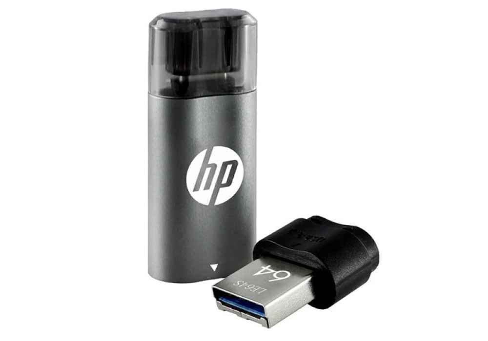 HP x5600B 64GB OTG (Type B) usb3.2 Pen Drive, Grey & Black