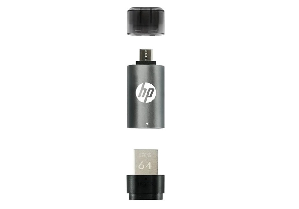 HP x5600B 64GB OTG (Type B) usb3.2 Pen Drive, Grey & Black