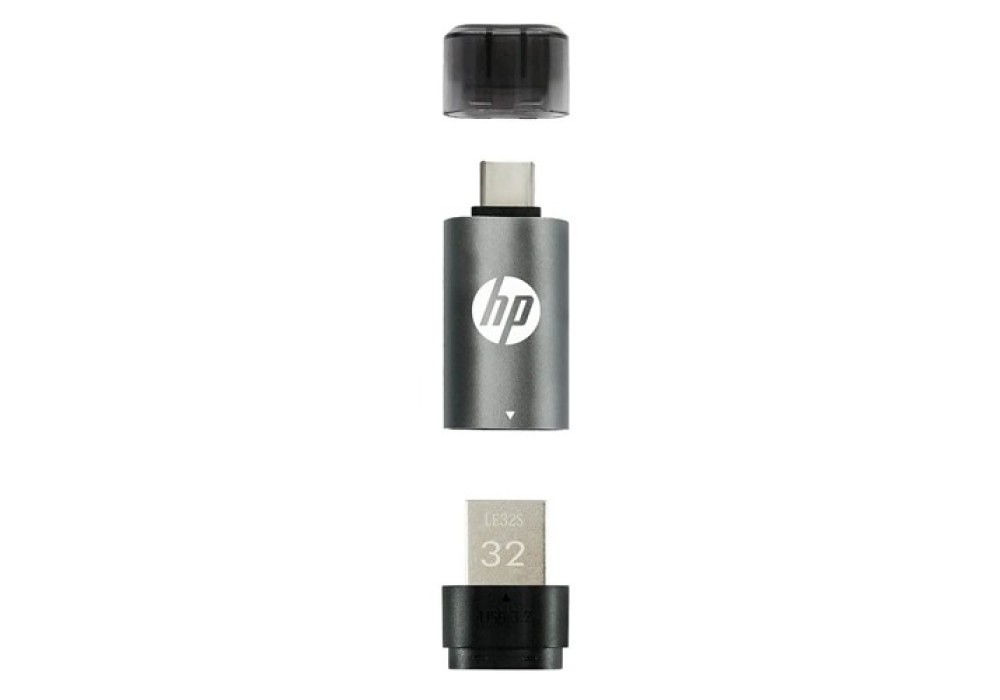 HP x5600c 32GB USB 3.2 Type C OTG Flash Drive (Grey & Black)