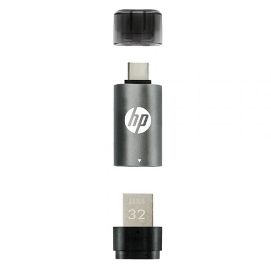 HP x5600c 32GB USB 3.2 Type C OTG Flash Drive (Grey & Black)