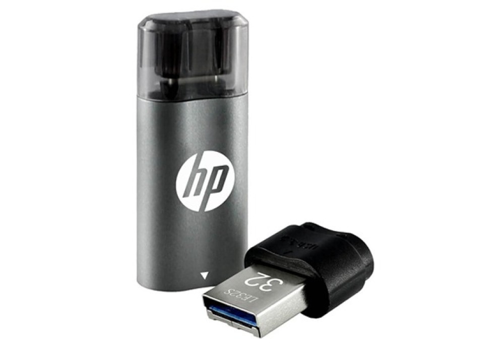 HP x5600c 32GB USB 3.2 Type C OTG Flash Drive (Grey & Black)