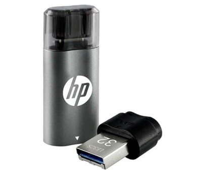 HP x5600c 32GB USB 3.2 Type C OTG Flash Drive (Grey & Black)