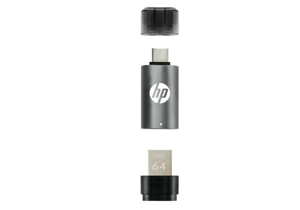 HP x5600C 64GB OTG Type C usb3.2 gen 1 Pen Drive Grey & Black