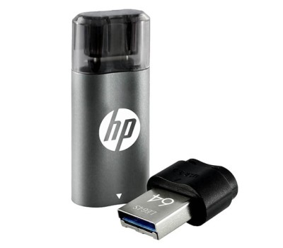 HP x5600C 64GB OTG Type C usb3.2 gen 1 Pen Drive Grey & Black
