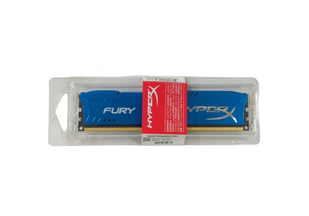HyperX fury 8GB DDR3 1600MHz With Blue Heatsink Desktop Ram
