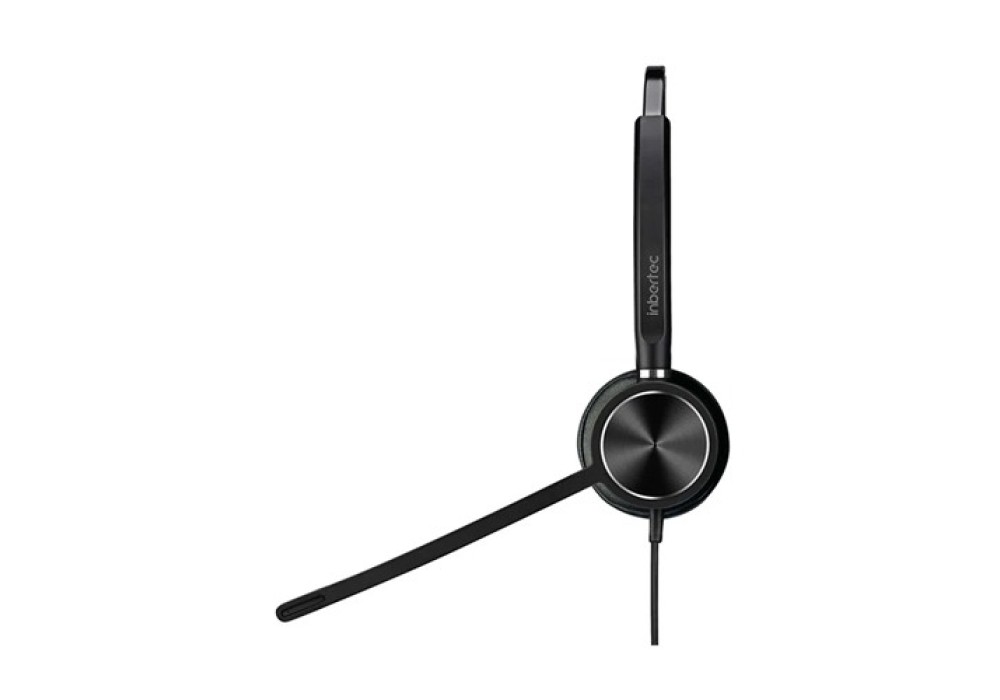 Inbertec C10DJU Duo USB & 3.5mm Jack Noise Cancelling Black Headphone