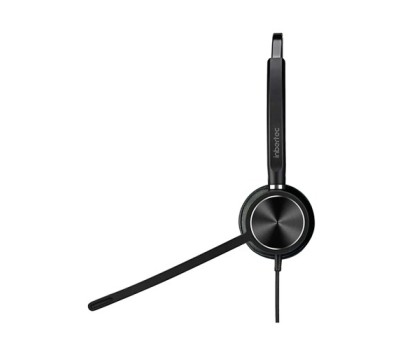 Inbertec C10DJU Duo USB & 3.5mm Jack Noise Cancelling Black Headphone