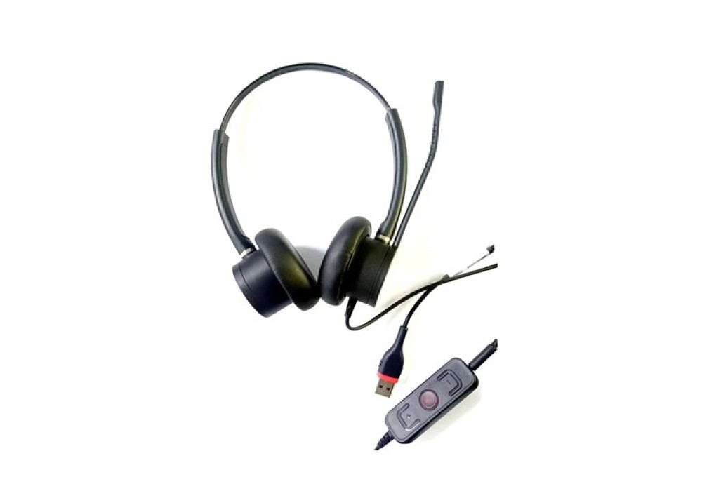 Inbertec C10DJU Duo USB & 3.5mm Jack Noise Cancelling Black Headphone