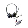 Inbertec C10DJU Duo USB & 3.5mm Jack Noise Cancelling Black Headphone