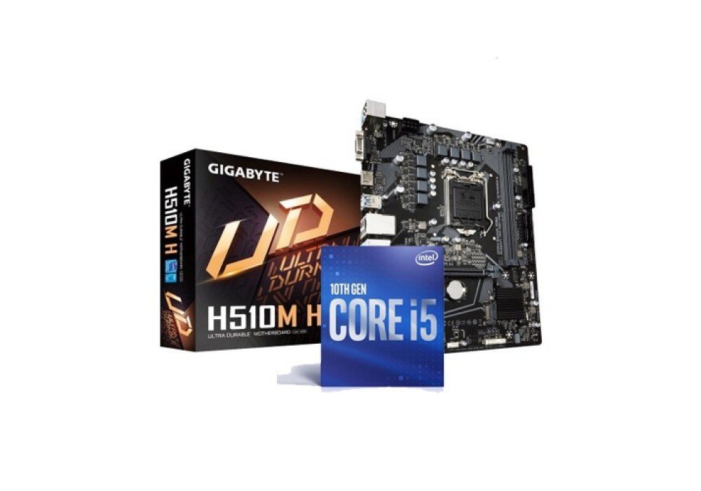 Intel 10th Gen Core i5-10400 Processor & GIGABYTE H510M H Intel 10th and 11th Gen Micro ATX Motherboard Combo
