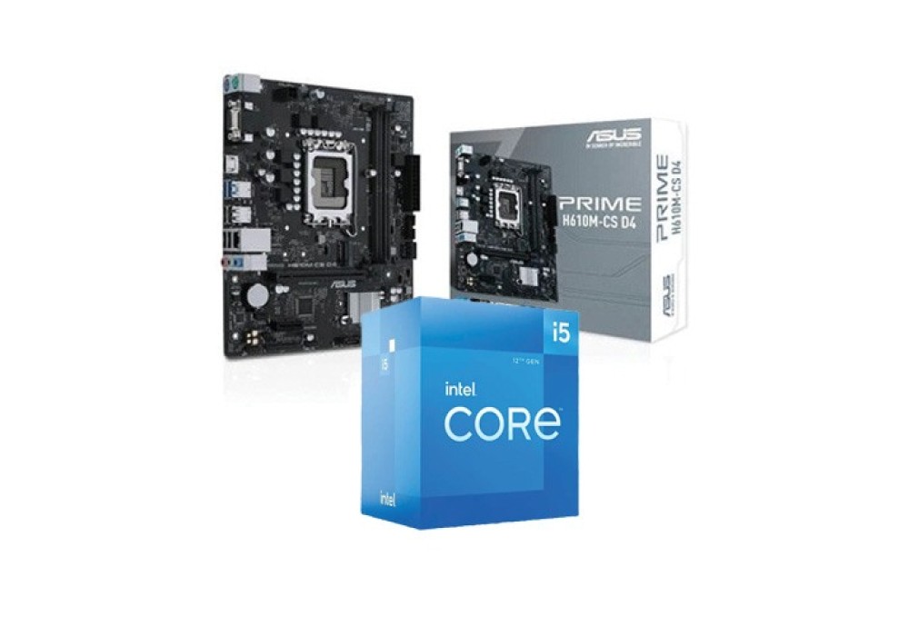 Intel 12th Gen Core i5-12400 Alder Lake Processor And ASUS PRIME H610M-CS D4 Motherboard Combo				