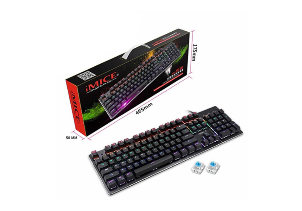 IMICE MK-X80 RGB BACKLIGHT BLUE SWITCH MECHANICAL GAMING KEYBOARD